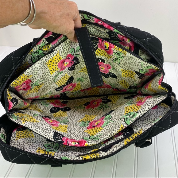 black quilted vera bradley backpack with laptop zipper Amazon.com: Premium Cotton Large Bancroft  Classic Black, 28L : Clothing, Shoes & Jewelry Machine wash cold VERA BRADLEY Quilted Backpack